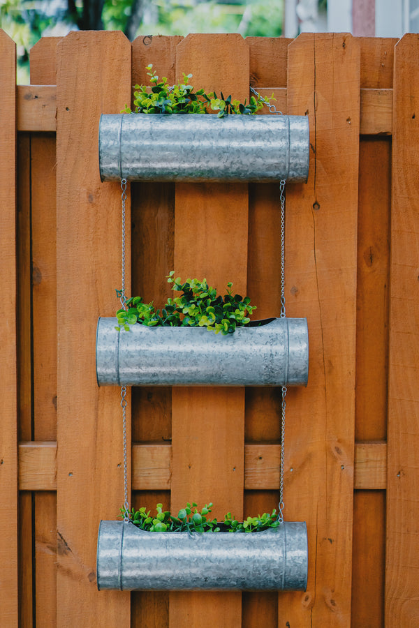 bloem hanging garden planter system 3 pack Cera Metal 3 Tiered Hanging Planter