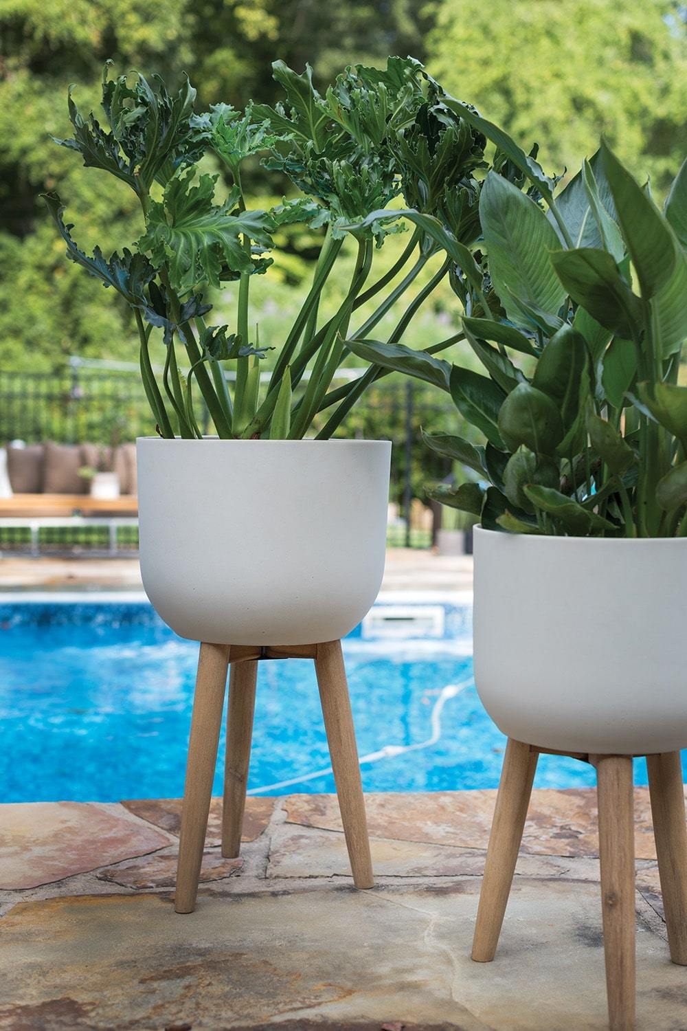 concrete pot plant stand Landis Plant Stand