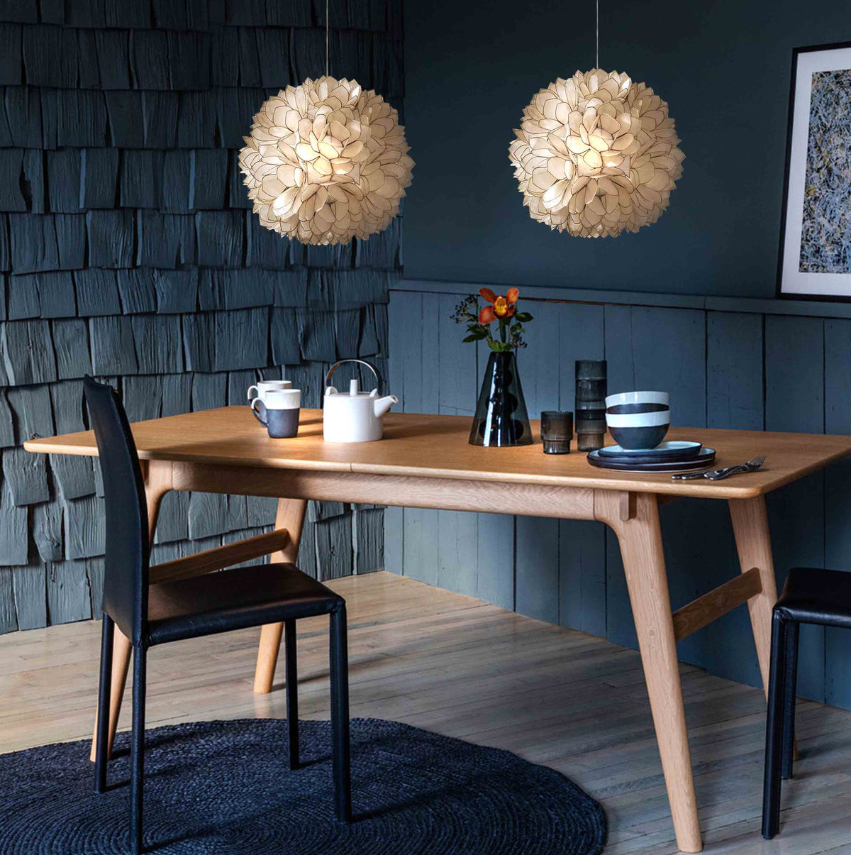 Chandelier, White, Pendant, Metal | MapleNest