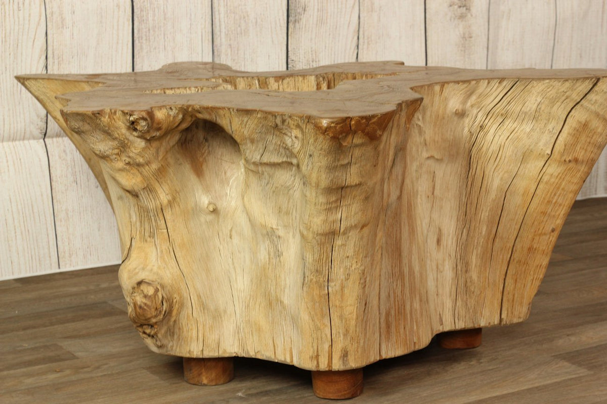 Old Teak Tree Slab Coffee Table by Artisan Living | MapleNest